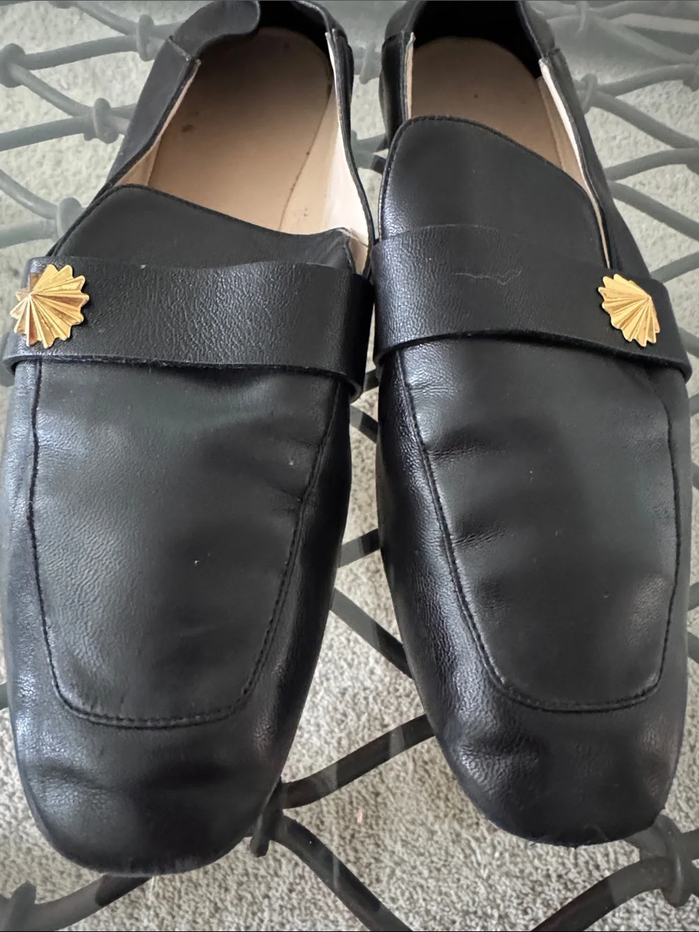 STUART WEITZMAN Wylie Embellished Leather Loafers Size 9.5